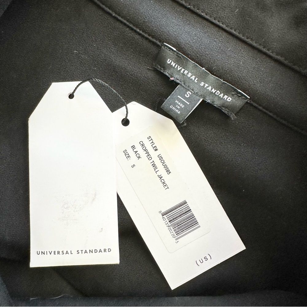 NWT Universal Standard Chelsea Stretch Cotton Twill Jacket Black Size Small (XL) - Picture 8 of 9